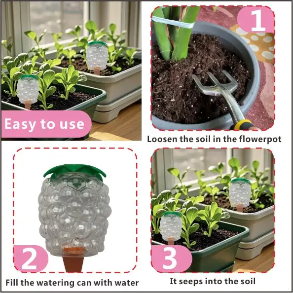 1 قطعة جهاز سقي النباتات الأوتوماتيكي نظام الري بالتنقيط أدوات الري الذاتي لوازم المياه الزهرية #6