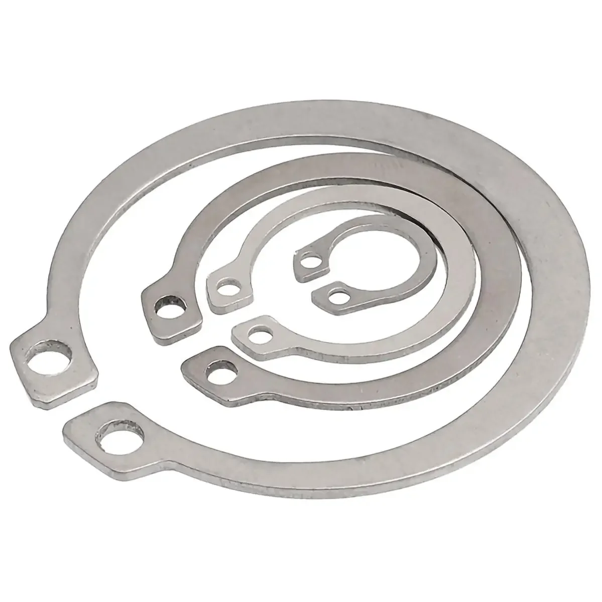 M6-M72 304 Stainless Steel Shaft Retaining Snap Ring Washer Bearing C Type External Circlip
