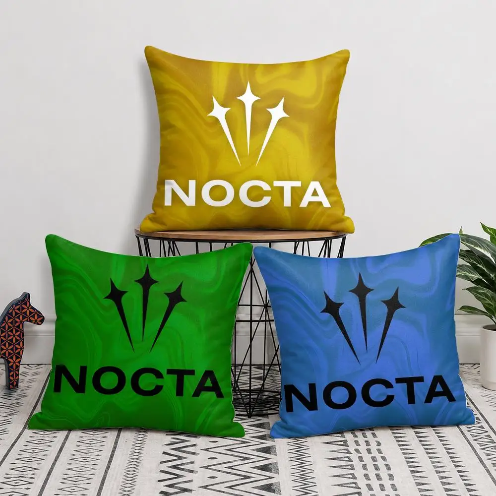 N-NOCTA Fashion Cushion Cover Short Plush Soft Double-Sided Printing Pillow Case Cozy Sofa Bedroom Home Decor Gift