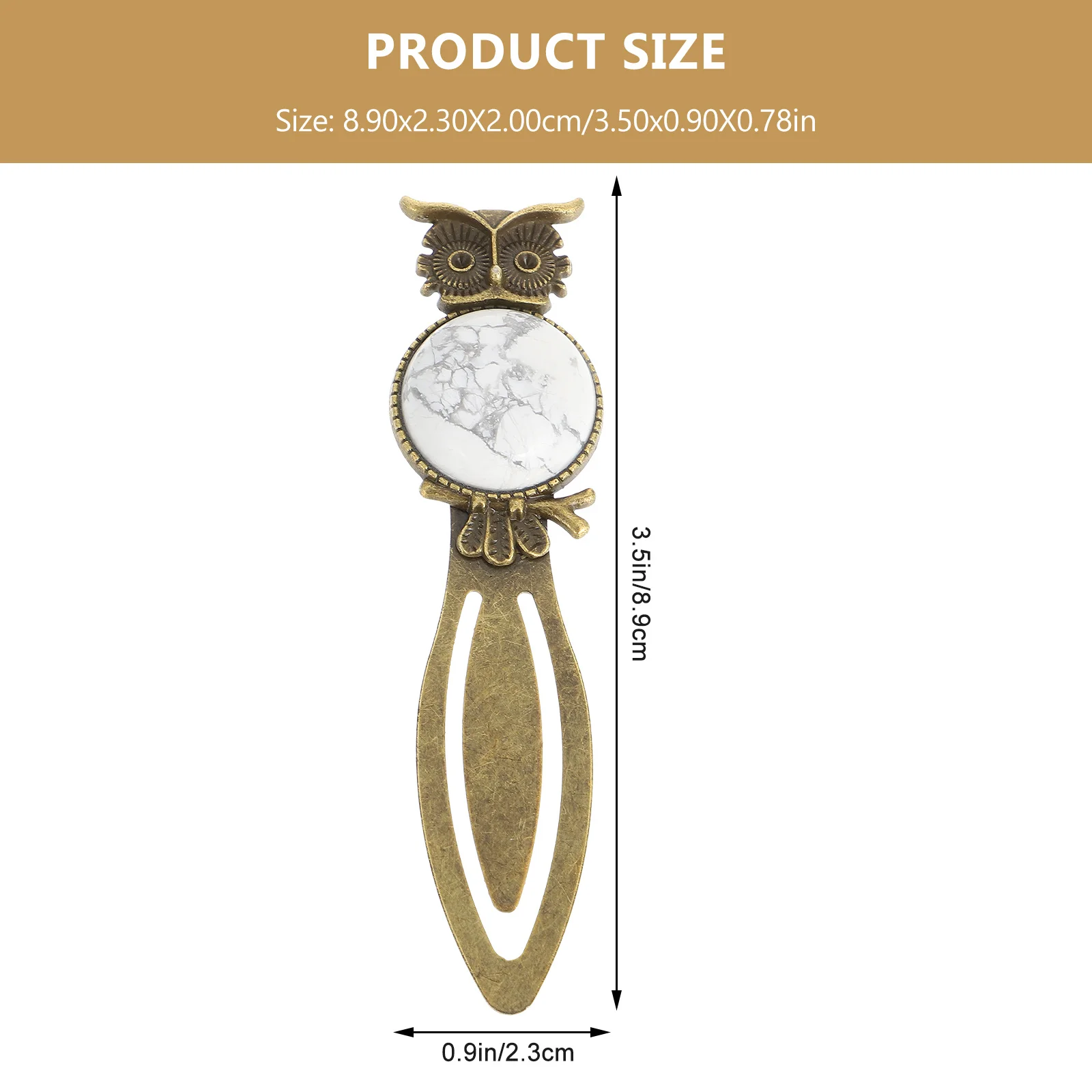 

Owl Bookmark Zinc Alloy Stone Retro Metal Book Mark For Students Teachers Office Decor Page Marker Craft Guided Reading