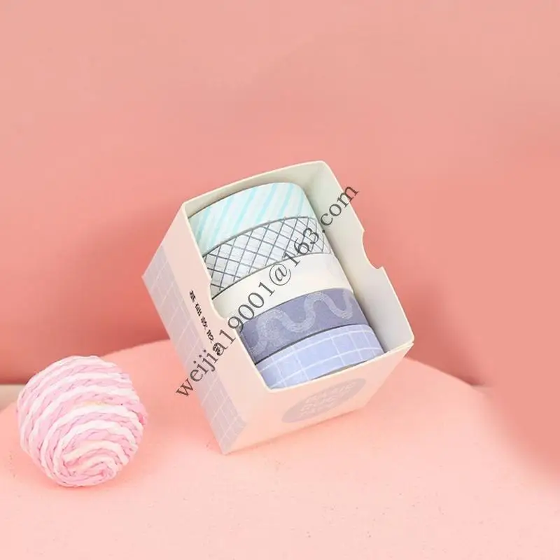 5Rolls Scrapbooking Tape Decorative Tape for Journal Planner Photo Frame Decorative Tape Set for Scrapbooking Wrapping .H05A