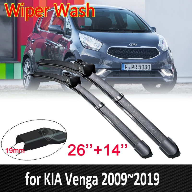 Car Wiper Blade for KIA Venga 2009~2019 YN Windscreen Wipers 2010 2011 2012 2013 2014 2015 2016 2017 2018 Car Accessories Goods