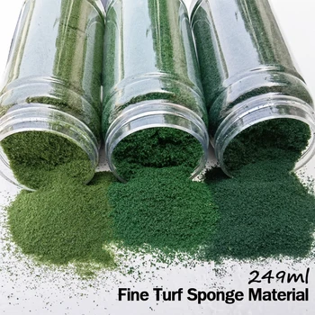 Polvere di erba da terreno in materiale spugna per tappeto erboso fine da 250 ml per layout di scena modello ferroviario di costruzione di tavole di sabbia militari
