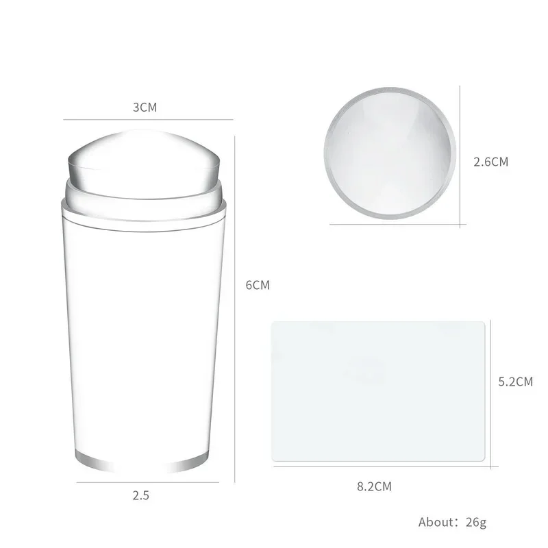 Silikon Transparent Nail Art Stamping Kit DIY Französisch Maniküre Platte Stempel Polnischen Schablone Vorlage Siegel Stamper Schaber