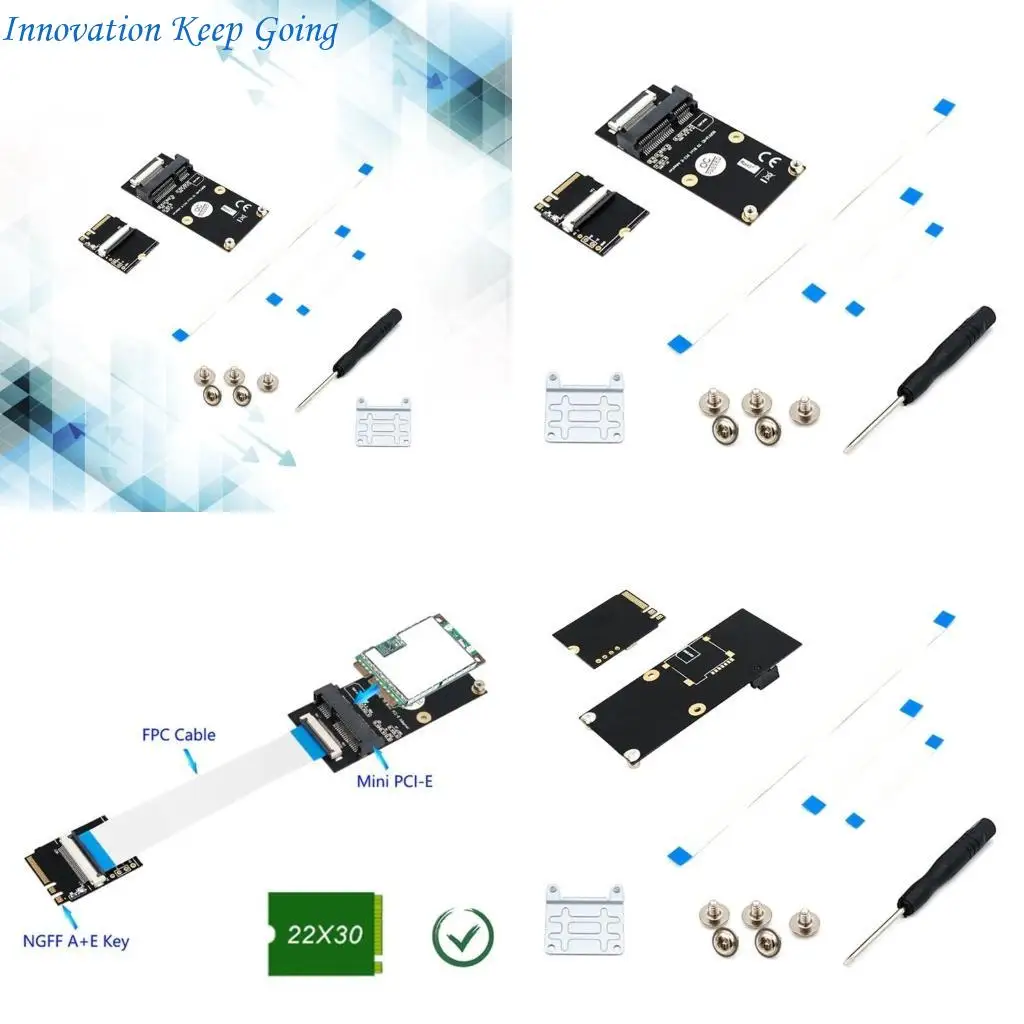 

E65C Wi -Fi Networks Card Adapte M.2 Ключ к Mini PCIe Extender с кабелем для ПК