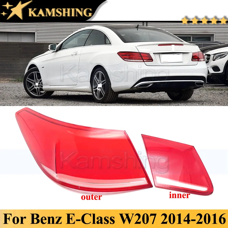 

Kamshing Taillight Cover Shell For Benz E-Class 2 Door W207 2014-2016 Brake Light Taillamp Shell Glass Lens Rear Shell Cover