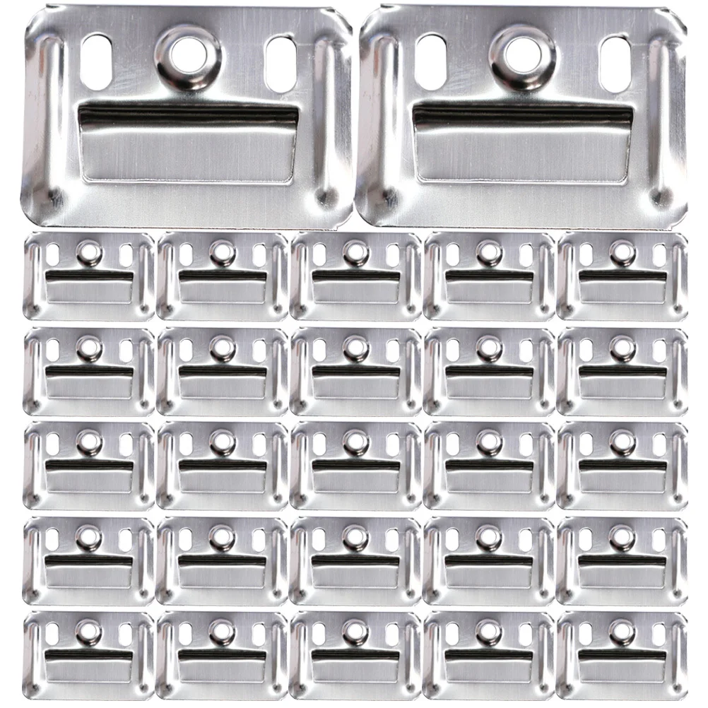 

100pcs Stainless Steel Fast Installation Panel Fittings For Bamboo Wood Fiber Wall Panels Bracket Connector Hardware Fixings
