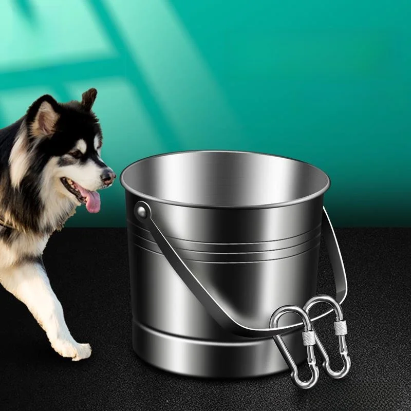 

Stainless Steel Hanging Water Bucket Dog Drinking Fountain Anti-Bite Dog Cage Water Dispenser Pet Water Bowl Dog Water Bottle