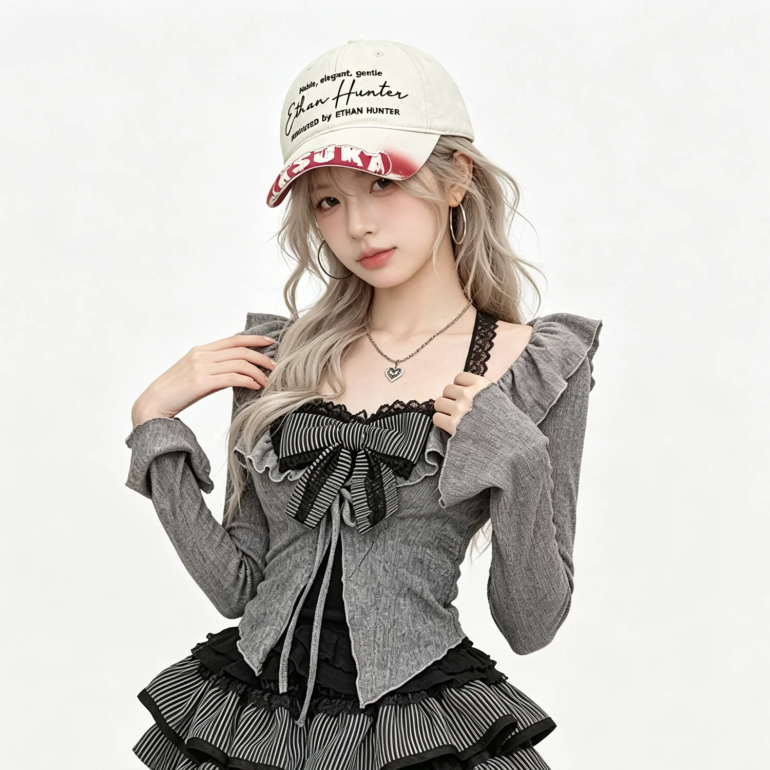 Y2K Vintage Letter Embroidery Baseball Cap Unisex Contrast Brim Washed Soft Cap Adjustable Casual Daily Street Sun Peaked Hat