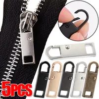5/1Pcs Universal Metal Zipper Pull Tap Replacement Instant Repair Zipper Head Puller for Clothing Bags DIY Sewing Zipper Sliders