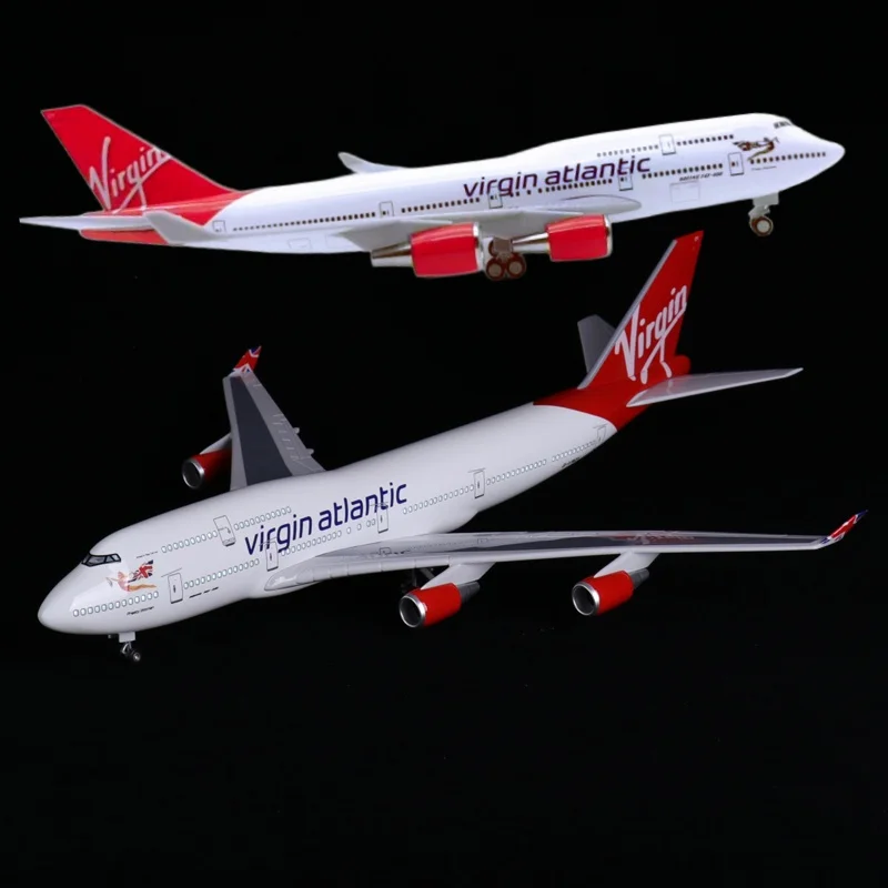

Resin Model B747 Airplane 30cm Virgin Airways Diecast Plane 1/124 Scale With Base Miniature Aircraft Collection Enthusiast Gift