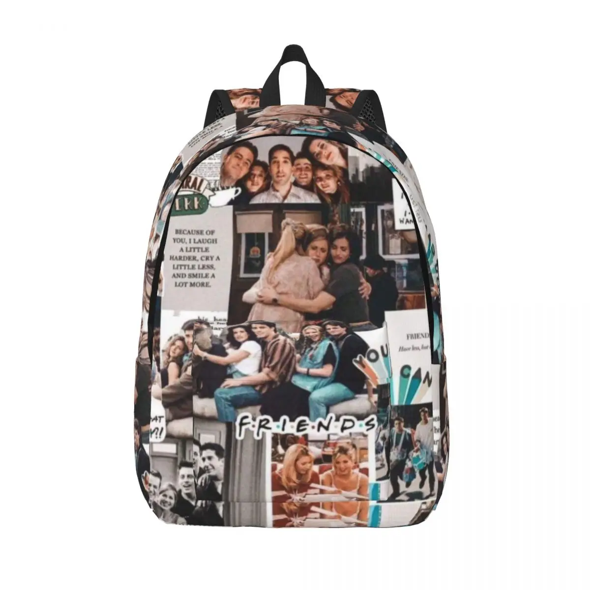 Custom Vintage Friends Poster Canvas Backpacks for Men Women Waterproof College School TV Show Bag Printing Bookbag