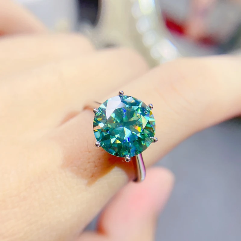 

Natural Moissanite ring for women silver 925 jewelry luxury gem stones 18k gold plated free shiping items Party Gift