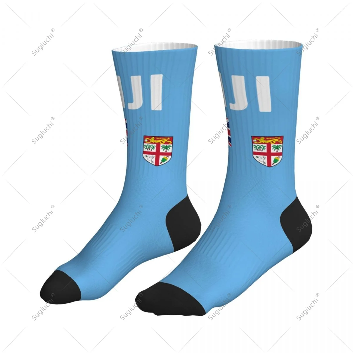 ثلاثية الأبعاد مطبوعة فيجي العلم البوليستر منتصف العجل الجوارب للرجال النساء Kawaii الجوارب الشارع سكيت الجوارب #3