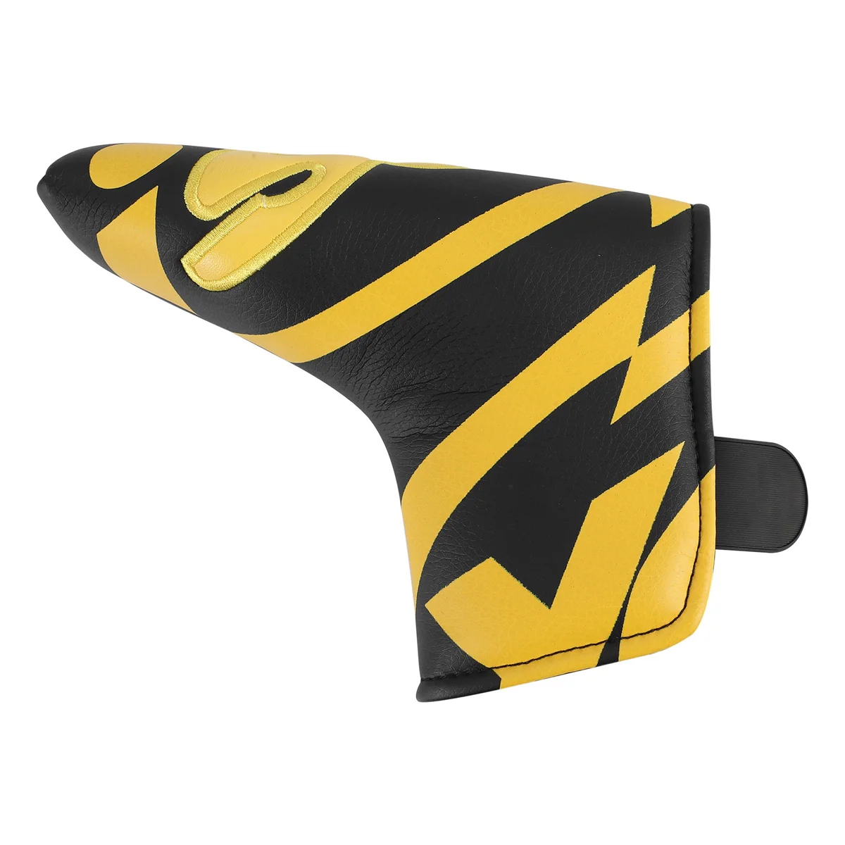Resistente copricapo per putter con lama per mazza da golf con chiusura in pelle PU, accessori da golf con motivi stampati