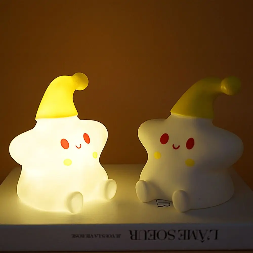 LED Silicone Night Light Little Star Creative Bedside Touch Table Lamp Bedroom Decoration Kawaii Gift For Kid Children