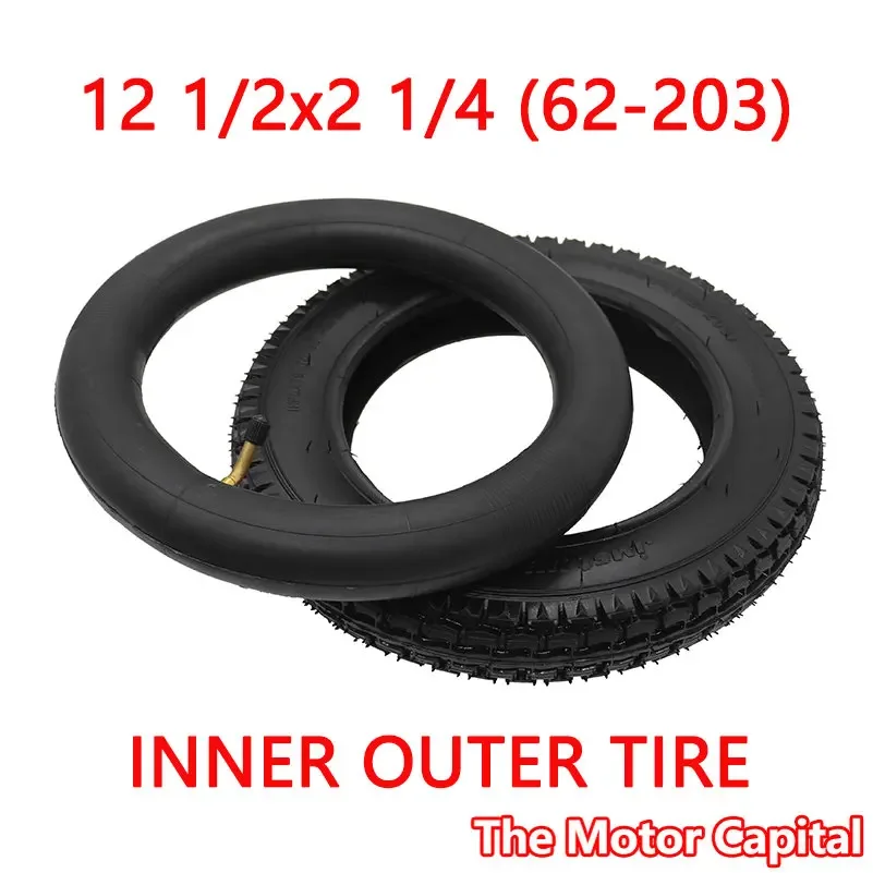 12 1/2 x 2 1/4 62-203  Pneumatic Tire  ， Tricycle Electric Bicycle Inner outer Tire,12.5inchBicycle Accessories