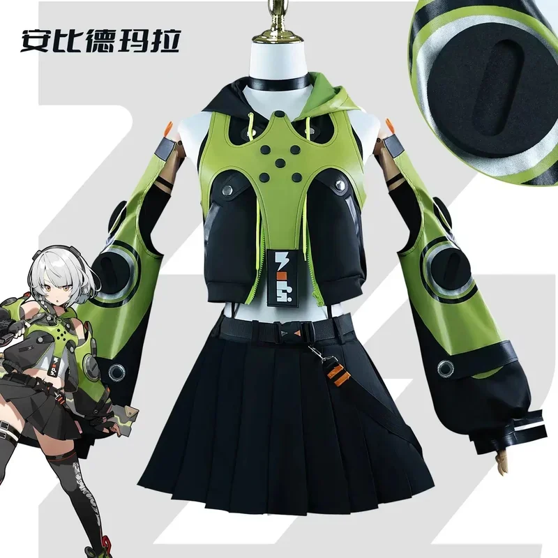 Cosplay Costume Full Set Zenless Zone Zero Anby Demara Anime Cosplay Gentle House Member Outfit Uniform Prop Cool Girl Skirt