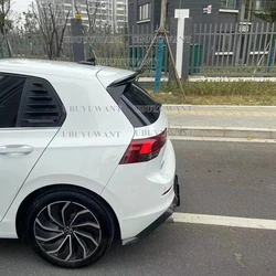 For VOLKSWAGEN New GOLF 8 MK8 Hatchback R-Line Spoiler ABS BLACK Car Tail Wing Decoration Rear Roof Lip Spoiler 2020-2023