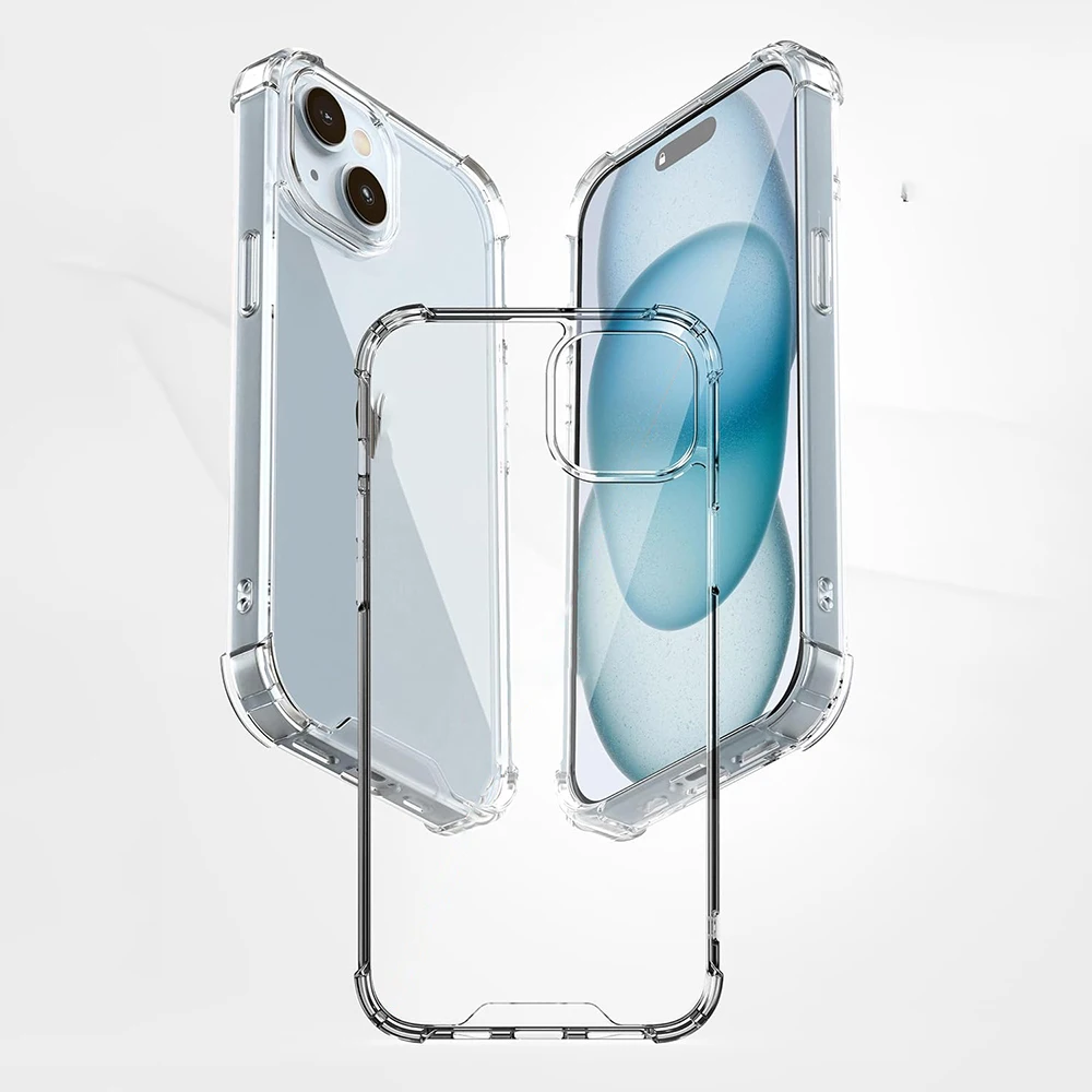 Hybird Transparent Acrylic Case for iPhone 15 14 13 12 11 Pro Xs Max Mini 7 8 Plus SE 2022 2020 Shockproof Hard PC Back Cover