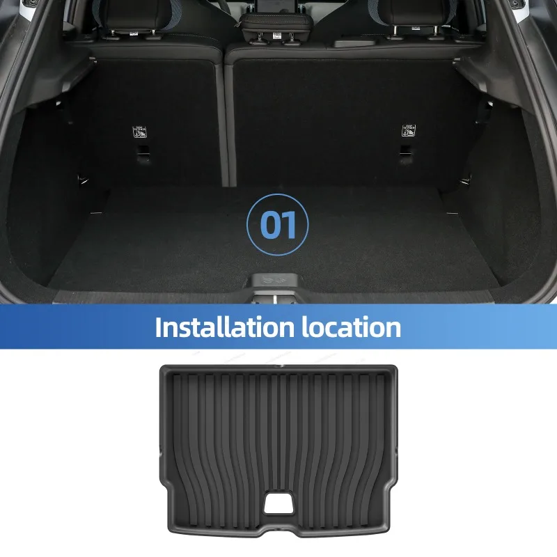 EX30 2024 2025 2026 Car Floor Mats Cargo Liner Trunk Pad TPE 3D Foot Mat Waterproof Odorless Tray BLACK