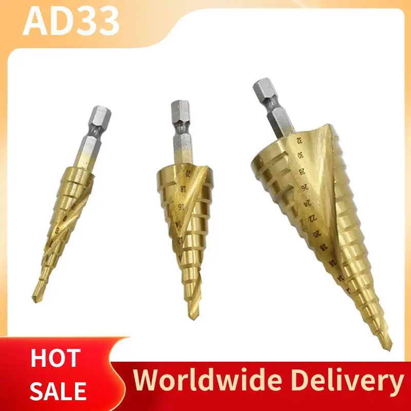 

Лучшие предложения Спиральная ступенчатая дрель Шестигранная ручка 4 шт. Шестигранная ступенчатая дрель Штамповочный костюм подходит для пластиковых и металлических пластин D