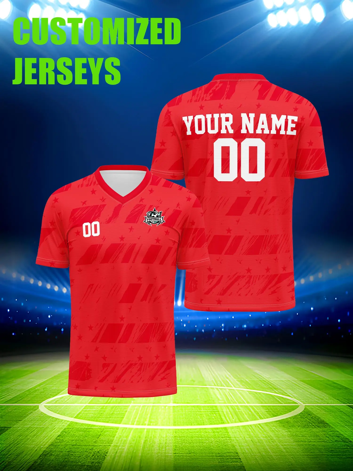 

Футбольная форма на заказ с индивидуальным изображением, номером и именем, официальный клубный комплект с напечатанным логотипом и эмблемой.