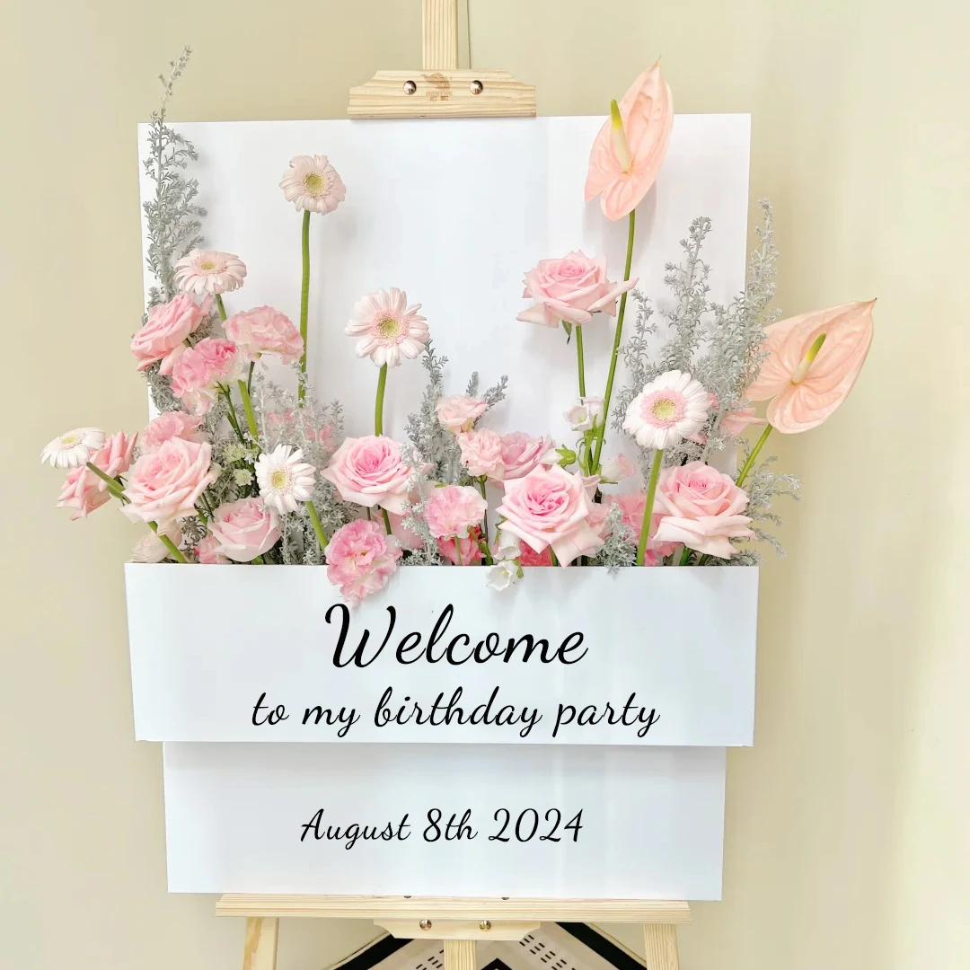 

Свадебная цветочная коробка на заказ, знак приветствия, пенопластовая доска, цветочный свадебный знак приветствия для свадьбы, детского душа, декор для дня рождения