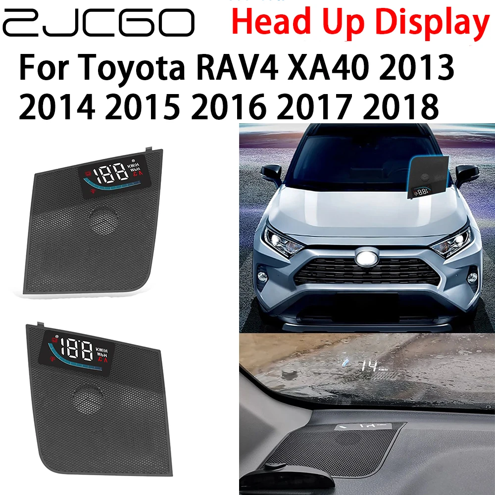 

ZJCGO Car HUD Head Up Display Speedometer Projector Electronic Accessories for Toyota RAV4 XA40 2013 2014 2015 2016 2017 2018