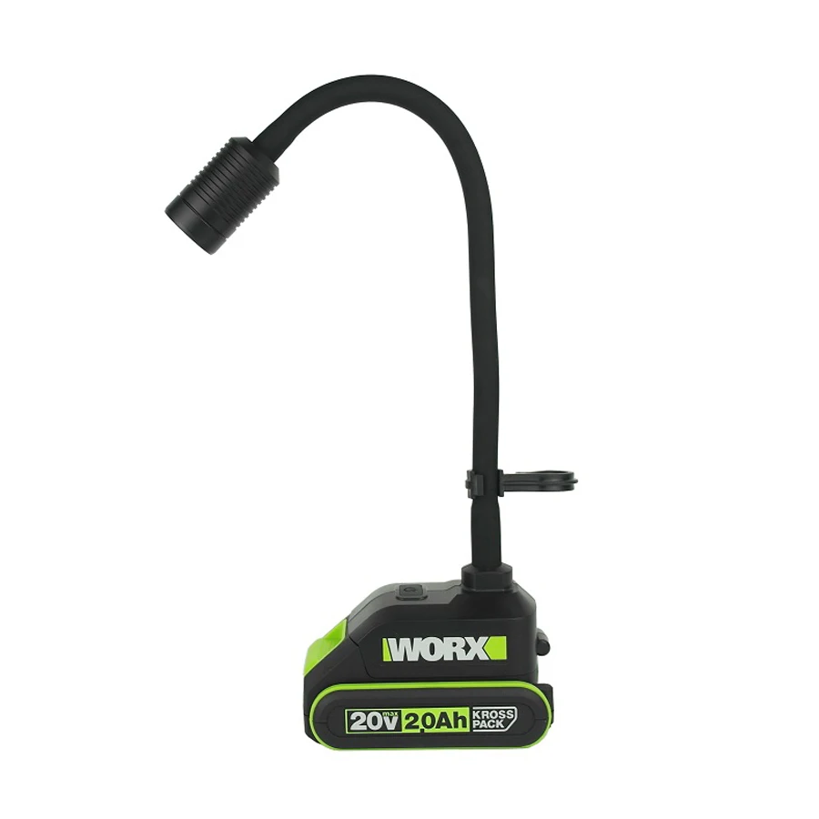 20V Telescopic LED Flashlight ,Green Type WORX WU028.9 Multifunctional Wireless Portable Spotlight