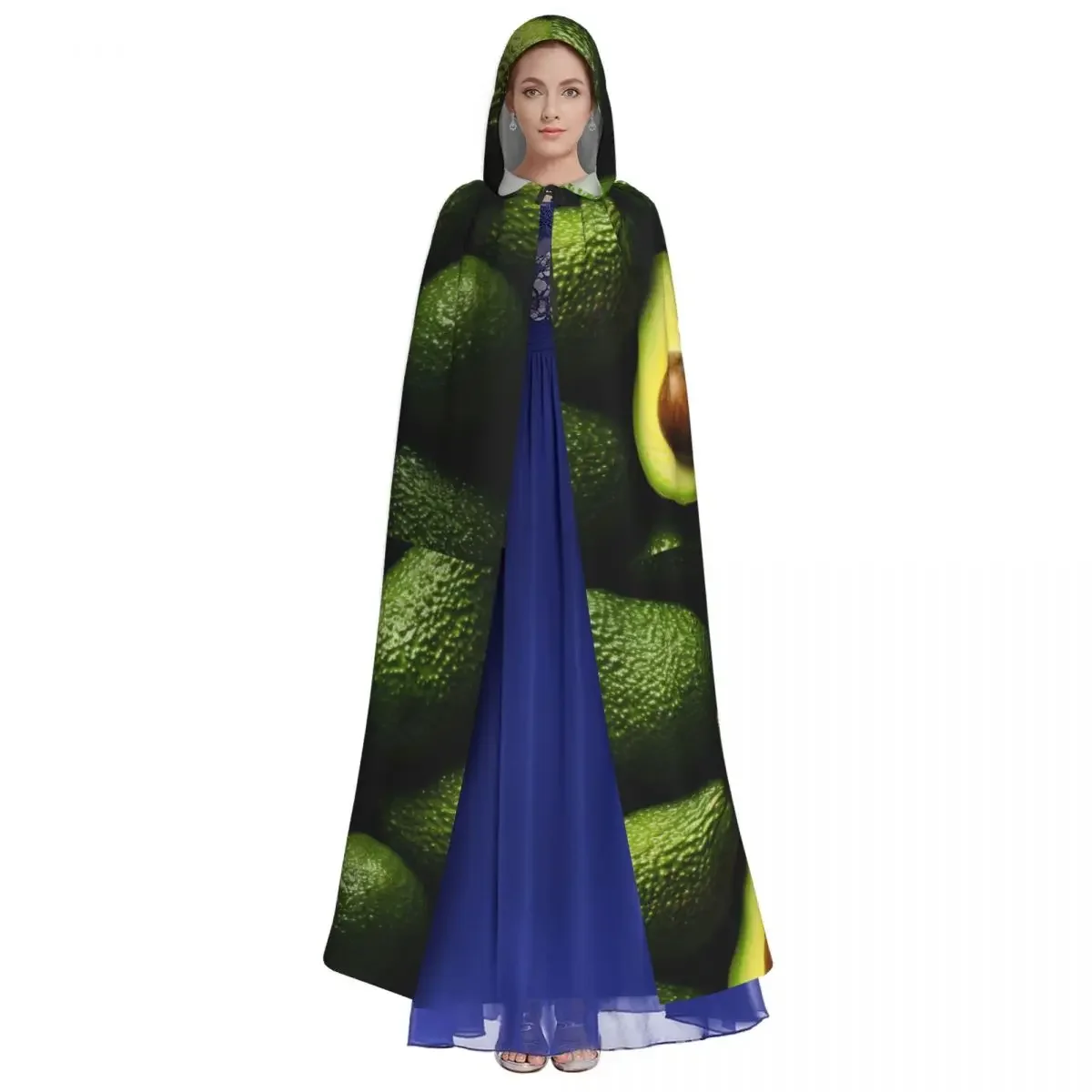 Fresh Avocado Unisex Cloak with Hood Cloak Vampire Witch Cape Cosplay Costume