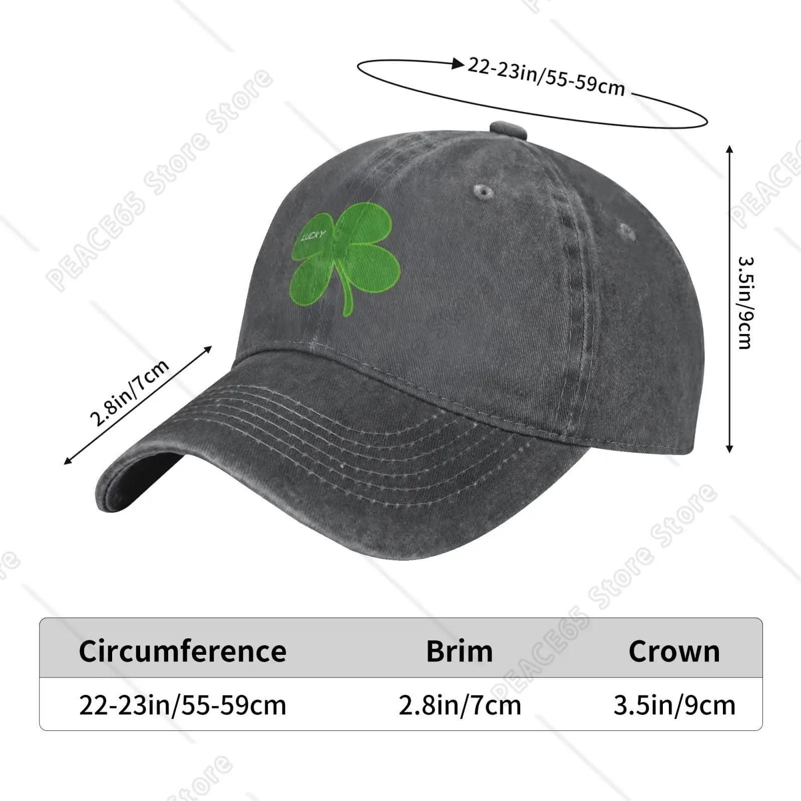 St Patricks Day Hat Shamrock Baseball Cap For Men Women Adjustable St Patricks Day Accessories Carbon