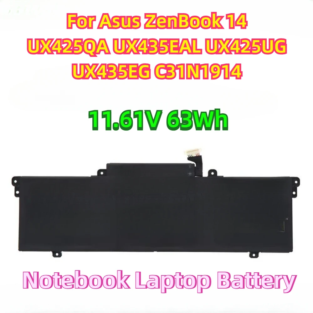 For Asus ZenBook 14 UX425QA UX435EAL UX425UG UX435EG C31N1914 11.61V 63Wh Notebook Laptop Battery