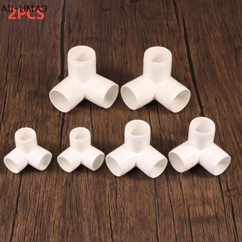 

2PCS 3 Ways PVC Water Pipe Connector Fittings Garden Irrigation Home Aquarium Water Tube Fittings Joint Adapter