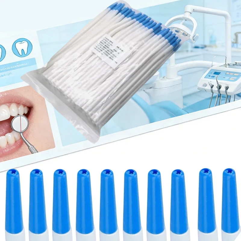 

100pcs Dental Clinic Disposable Suction Tips Saliva Ejector Laboratory Clinic Suction Tube Long Slim Type