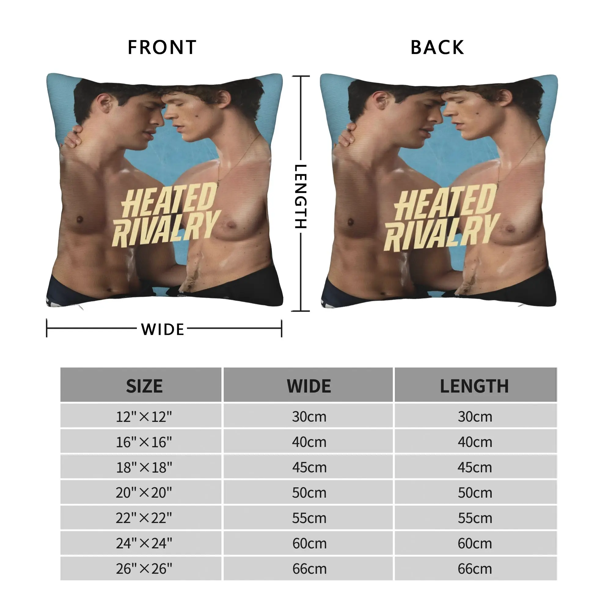 Heated Rivalry Humorous Pillowcase Printed Cushion Cover Decor Hollander and Ilya Rozanov Pillow Case Cover Home Multi Size