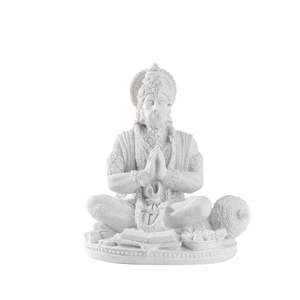 ‌Hanuman Resin Figurine‌ – Handmade Hindu God Sculpture, Spiritual Decor for Home & Office
