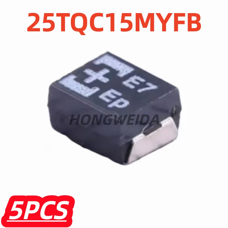 5pcs/lot 100% New 25TQC15MYFB SMD Polymer Tantalum Capacitor 25V 15UF 3528 1210 B-type