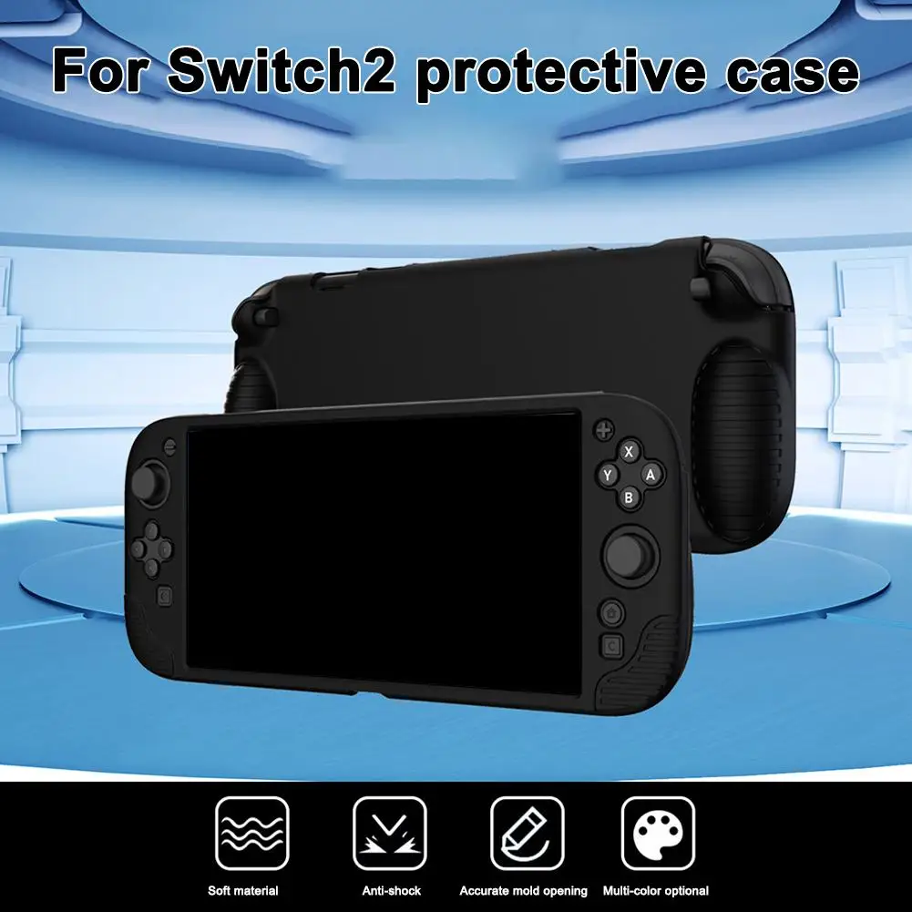 غطاء حماية من السيليكون لوحدة التحكم في الألعاب Switch 2 غطاء ناعم مقاوم للصدمات ومضاد للسقوط ومضاد للخدش لوحدة تحكم الألعاب NS2