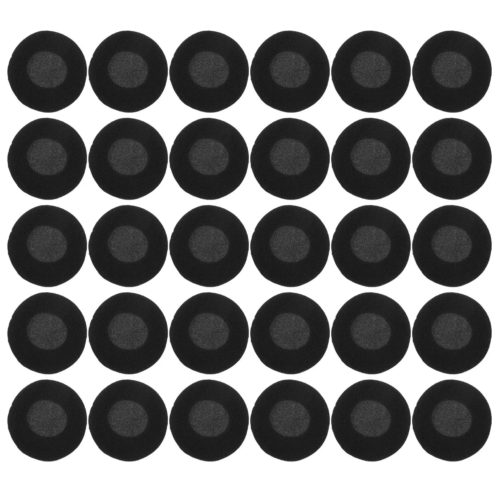 

30 Pcs Foam Earbuds Headphone Sponge Case Headphones Replacement Pads Black Cushions