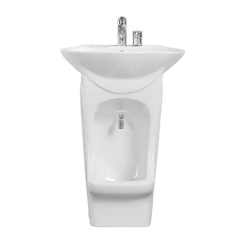 For Muslim Wudu Ceramic Square Free Standing Double Sink Basin Foot Washer Hand Wash Lavabo Bathroom Ablution Station