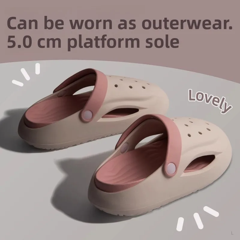 

Женские пляжные сандалии-тапочки с толстой нескользящей подошвой для ходьбы босиком, летние, для водных видов спорта, из ЭВА, модные, с мягкой подошвой, для улицы босоногая обувь женская кроксы для женщин кроксы женски