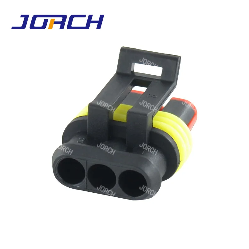 5sets 3 pin tyco amp auto waterproof wire harness female connector electrical cable plug 282087-1