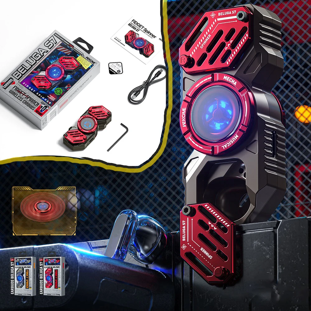 

Тактическая Bluetooth-гарнитура в форме спиннера Fidget 5.3 Длинные беспроводные наушники для спорта и киберспорта для стрельбы CS