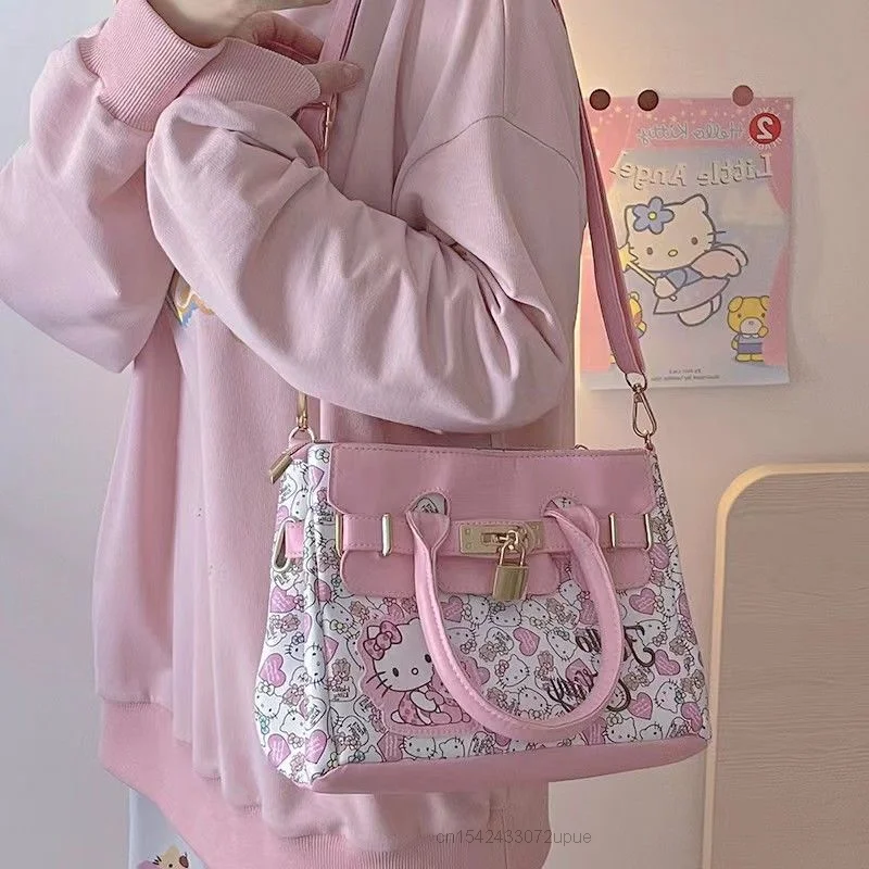 Sanrio Hello Kitty Mới Túi Sang Trọng Thiết Kế Túi Xách Nữ Tote Nữ Đeo Vai Túi Y2k Hoạt Hình Túi Xách Tay Chất Lượng Cao