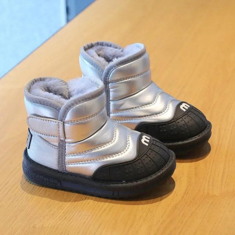 2024 New Fashion Children Casual Shoes for Girls Boys Cotton Snow Boots Warm Kids Boots Boy Winter Cotton Shoes Sneakers