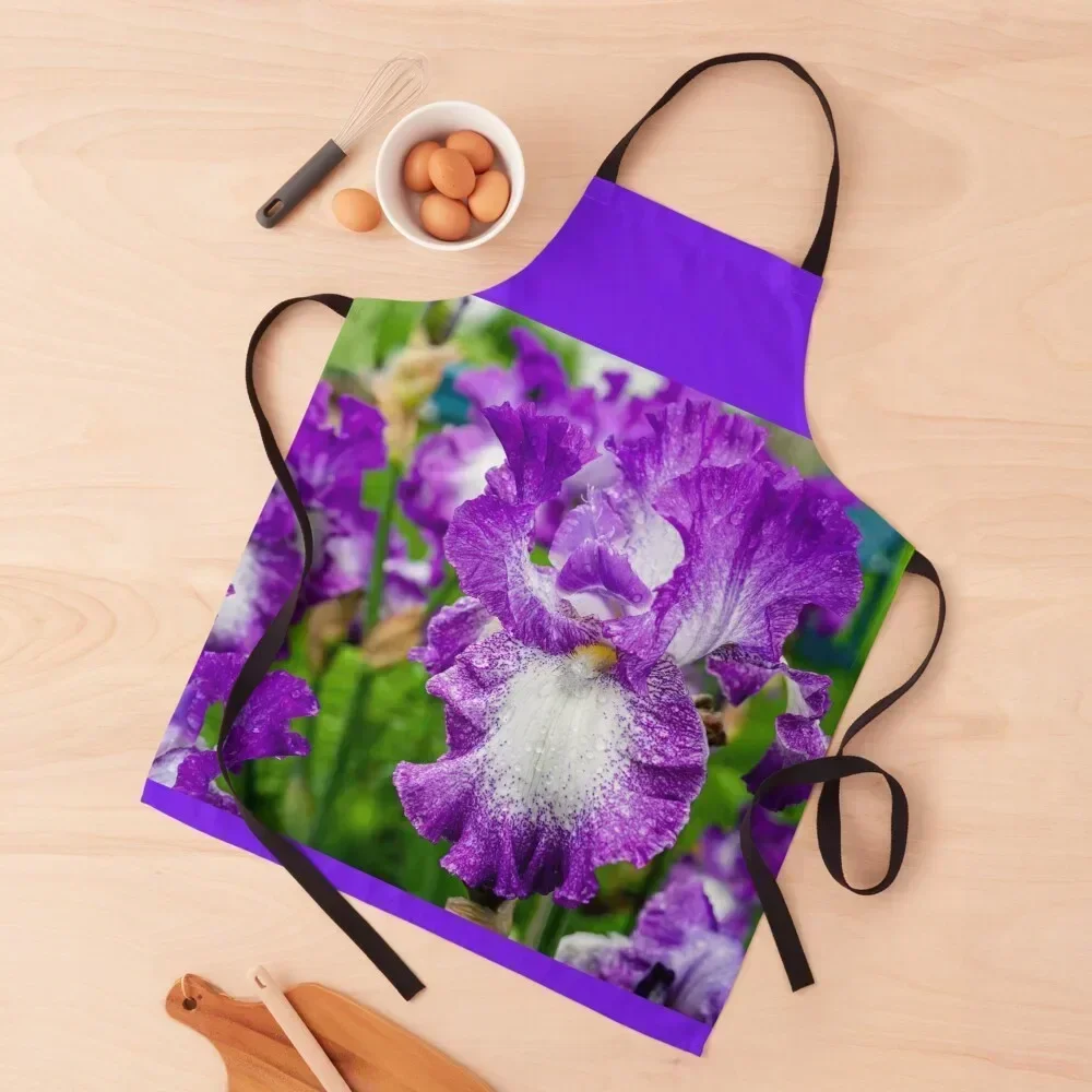 

Ruffled Iris Apron Kitchen For Women professional hairdresser kitchen girl manicurist Apron