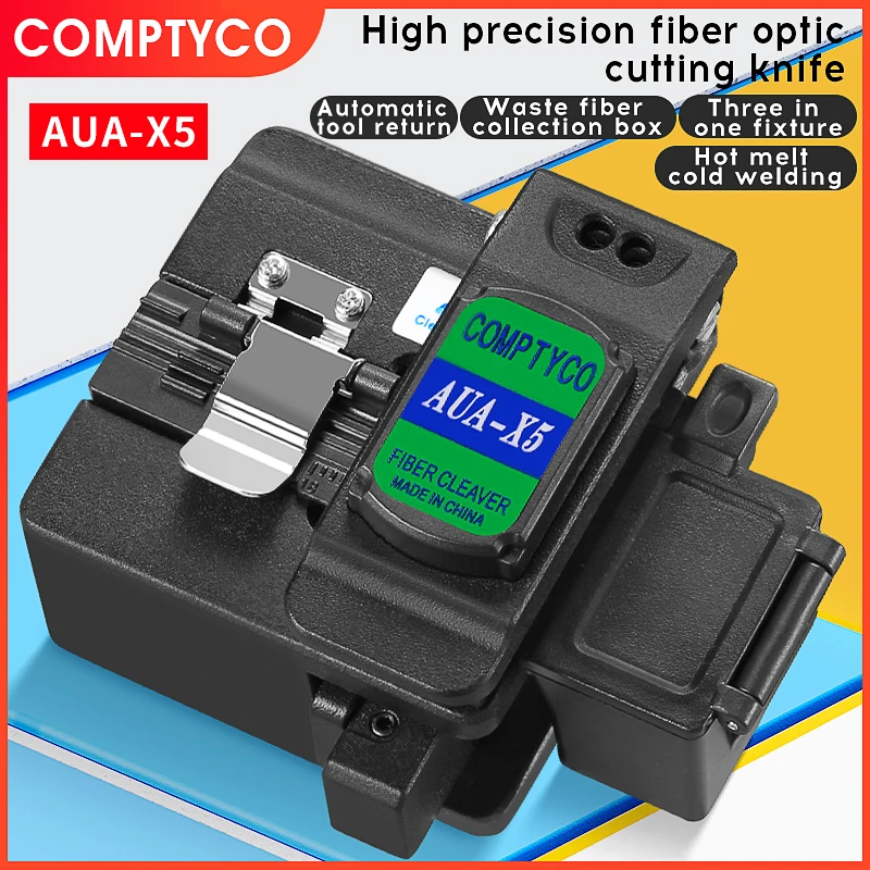 

COMPTYCO AUA-X5 Нож для резки волокна Нож для резки кабеля FTTT Нож для оптоволокна Инструменты для резки Высокоточные ножицы 16 поверхностных лезвий