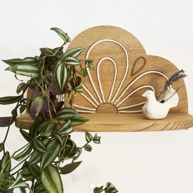 Amazon cross-border hot sale on the wall cloud decoration ledge hollow bohemian wind cotton rope handmade homestay Japanese