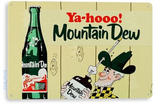 Letrero Metálico Retro de Yahoo con Diseño de Refresco para Cocina o Casa de Campo A193